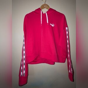 Cropped Pink XL Puma Hoodie